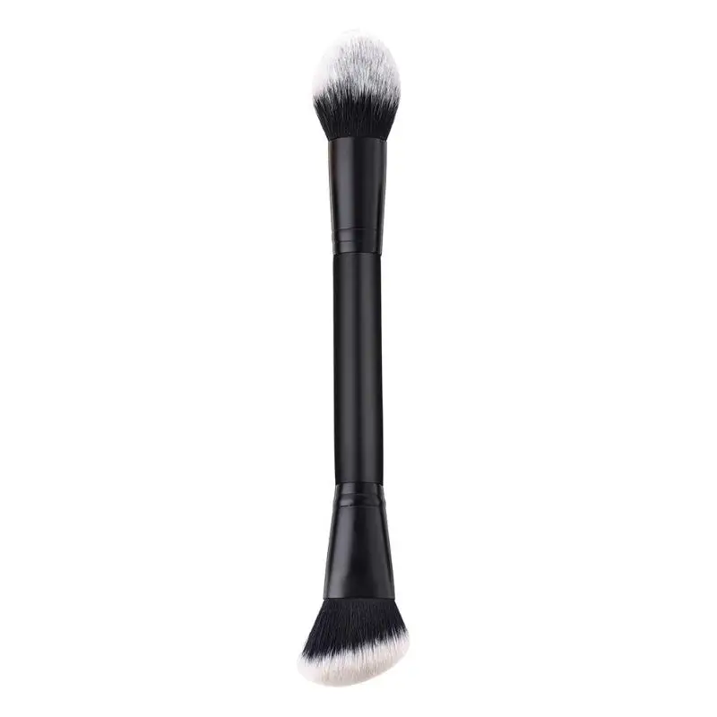 

1pc Double Head Makeup Brush Wooden Handle Eyebrow Blusher Cosmetic Tools