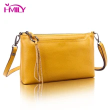 HMILY женская сумка-мессенджер из натуральной коровьей кожи, сумка на плечо из натуральной кожи для женщин, мини сумка для покупок на каждый день, Классическая Сумка-слинг