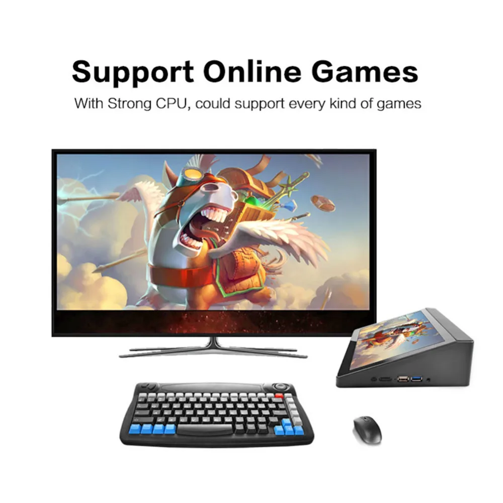 VAKIND T9 Win 10 Touch Screen Mini PC Intel Cherry trail T3 Z8350 2G/32G 4G /32G WiFi Business Household Media Player