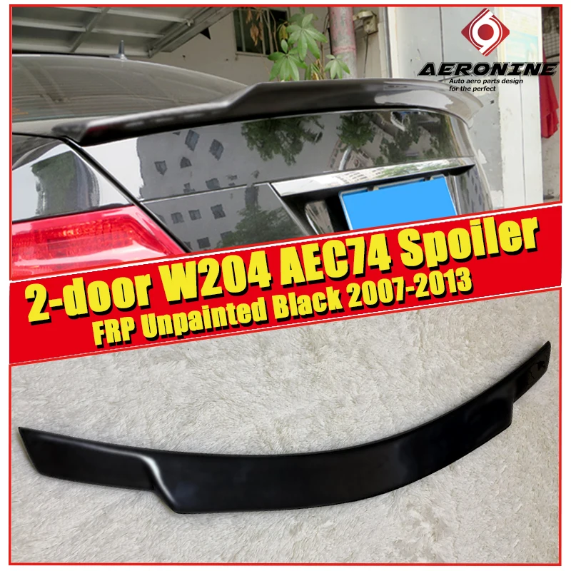 

For Mercedes Benz W204 Trunk Spoiler FRP Unpainted C74 Style 2-door C Class C180 C200 C63 Rear trunk wing rear spoiler 2007-2013