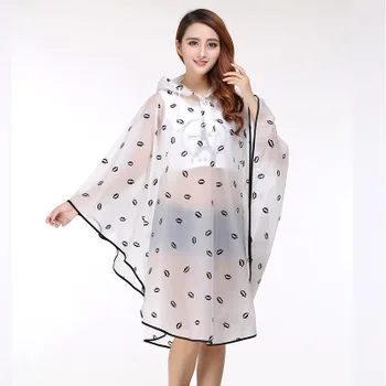

Sexy Lady Women Spotted Polka Dot Travel Waterproof Riding Clothes Raincoat Poncho Hooded Rainwear Rain Coat Jacket Rainwear