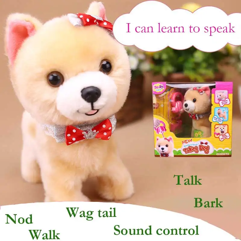 Robot Dogs Walk Bark Talk Toy ISound Control Dog Electronic Toys nteractive Plush Pet Dog Toys For Children Birthday Gifts