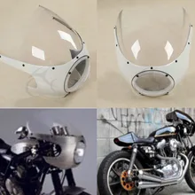 Мотоцикл 5 3/" Кафе Racer фара обтекатель лобового стекла ветрового стекла для Harley Sportster XL 883 Dyna белый мотоцикл