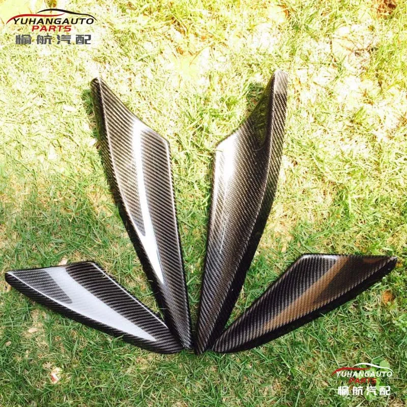 

For 2008-2010 Lancer Evolution EVO 10 X Varis style Front Bumper Canards (Double side) Carbon Fiber
