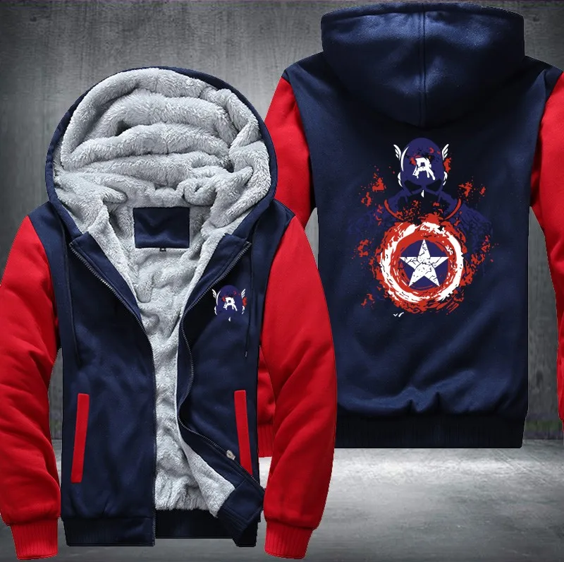 

New The Avengers Iron Man Hulk Captain America Men's Women's Printing Pattern Thicken Fleece Sweatshirts Hoodies USA Size