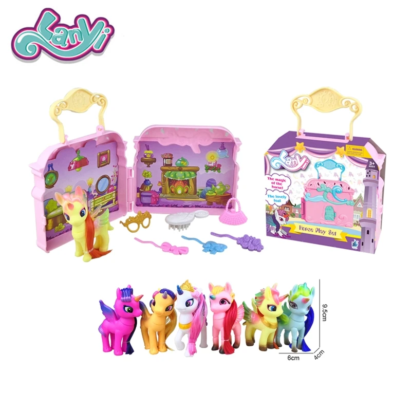 

Lanyitoys Original pony with Surprising handbag doll action Figures anime toys for girls children brithday Children's day Gifts