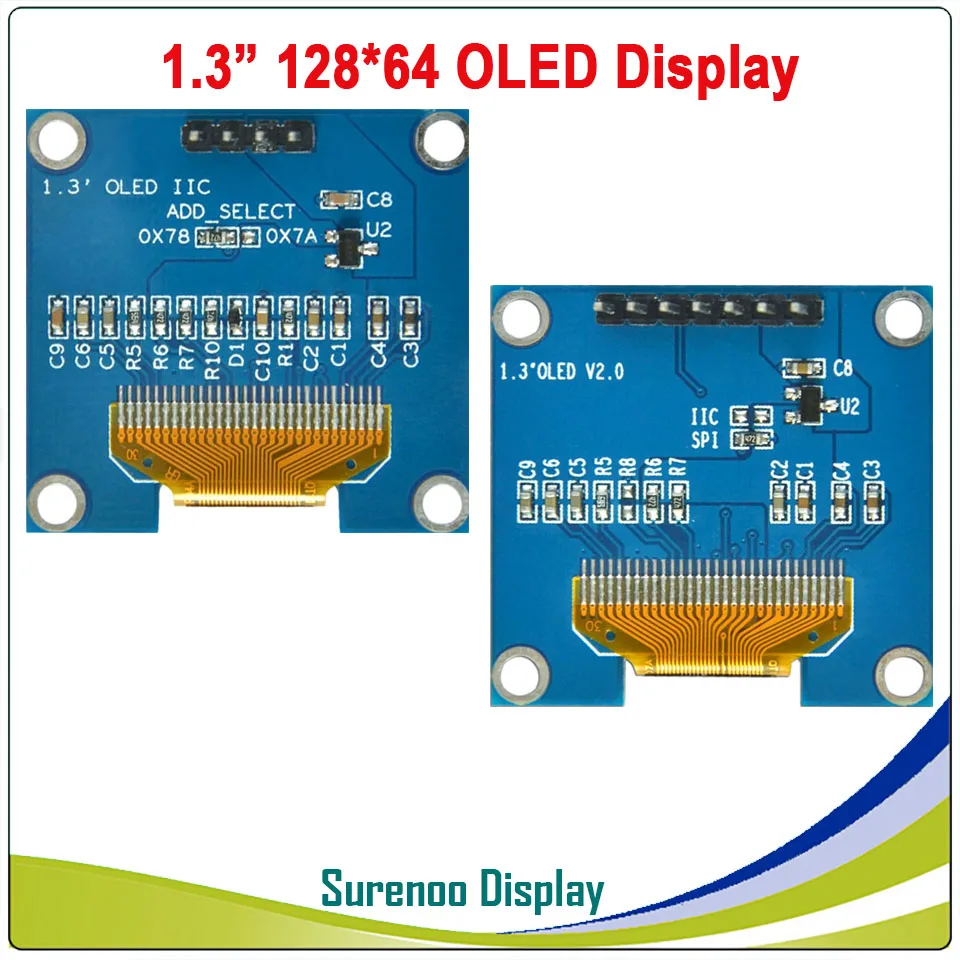 Реальный oled-дисплей, 1," 128*64 12864 Графический SPI IEC IIC ЖК-модуль, ЖК-экран LCM SH1106 контроллер