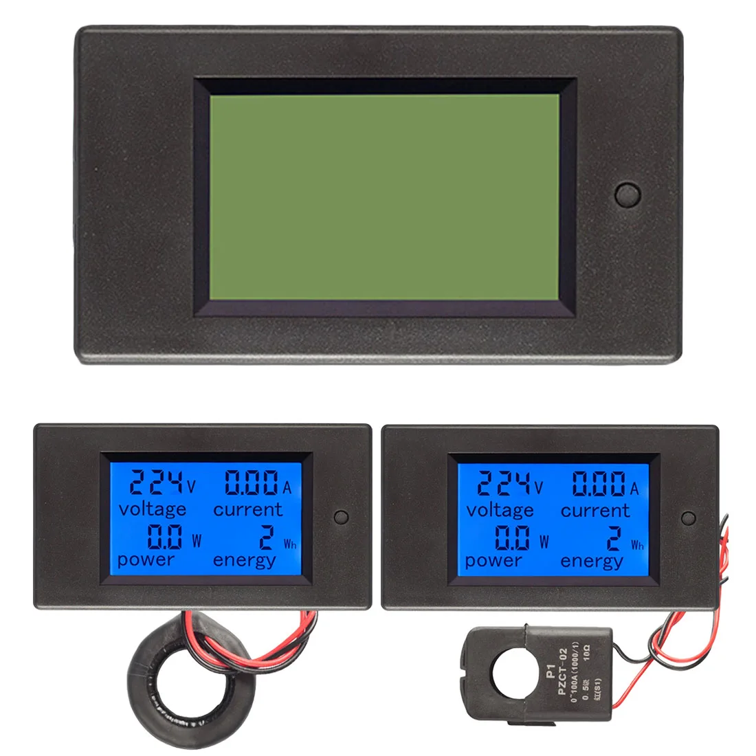 

Power Energy Voltmeter Ammeter Watt Current Amps Volt Meter 100A/80~260V Digital AC Voltage Meters LCD Panel Monitor
