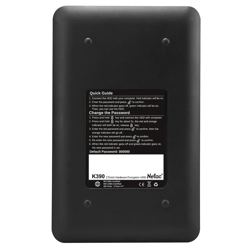 Оригинал! Портативный жесткий диск Netac K390 1 ТБ 2 USB 3 0 5 дюйма AES аппаратное