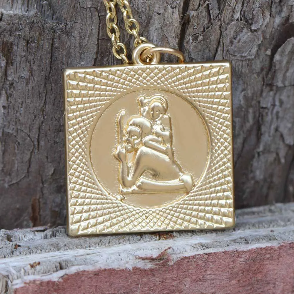 St Christopher медальон ожерелье женщин тревеллеров защита медаль религиозная Монета