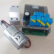 CNC шпиндель 200 Вт фрезерный мотор с воздушным охлаждением и преобразователь скорости вращения шпинделя и 52 мм зажим и 7 шт. ER11 Цанга для гравировки