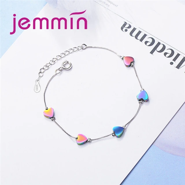 Fashion Girls kolekcje Party Dazzle szlachetne kolorowe serce 925 srebro bransoletka dla najlepszego przyjaciela dar przyjaźni tanie tanio Jemmin Kobiety SILVER 925 sterling Cyrkon Osoba trzecia oceny Charm bransoletki 7 5Inch TRENDY Grzywny Brak 90XSL091 Rocznica Fashion Girls kolekcje Party Dazzle szlachetne kolorowe serce 925 srebro bransoletka dla najlepszego przyjaciela dar przyjaźni tanie tanio Jemmin Kobiety SILVER 925 sterling Cyrkon Osoba trzecia oceny Charm bransoletki 7 5Inch TRENDY Grzywny Brak 90XSL091 Rocznica