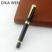 1 шт. Подарочная Ручка-роллер роскошный Алмазный зажим черный металл 0,5 мм высококлассные подарочные ручки для бизнес школы офисные принадлежности