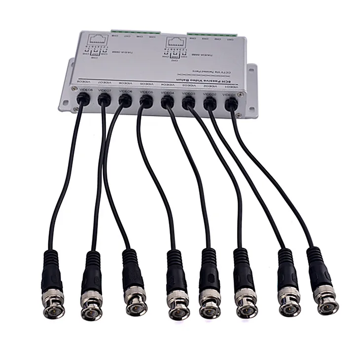 

8CH HD CVI/TVI/AHD Passive Transceiver 8Channels Video Balun Adapter Transmitter BNC to UTP Cat5/5e/6 Cable 720P 1080P