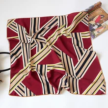 Женский платок, Дамский платок, шейный платок для девочки, повязка на голову с цветочным узором, квадратный носовой платок MGG012