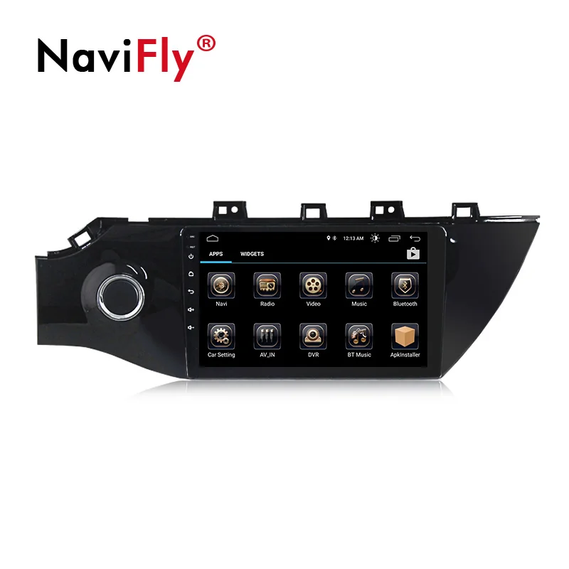 Perfect NaviFly New! 9" 1024*600 Android 8.1 Car GPS Navigation for KIA RIO K2 2017 KIA K2 Car radio audio multimedia player BT WIFI 3