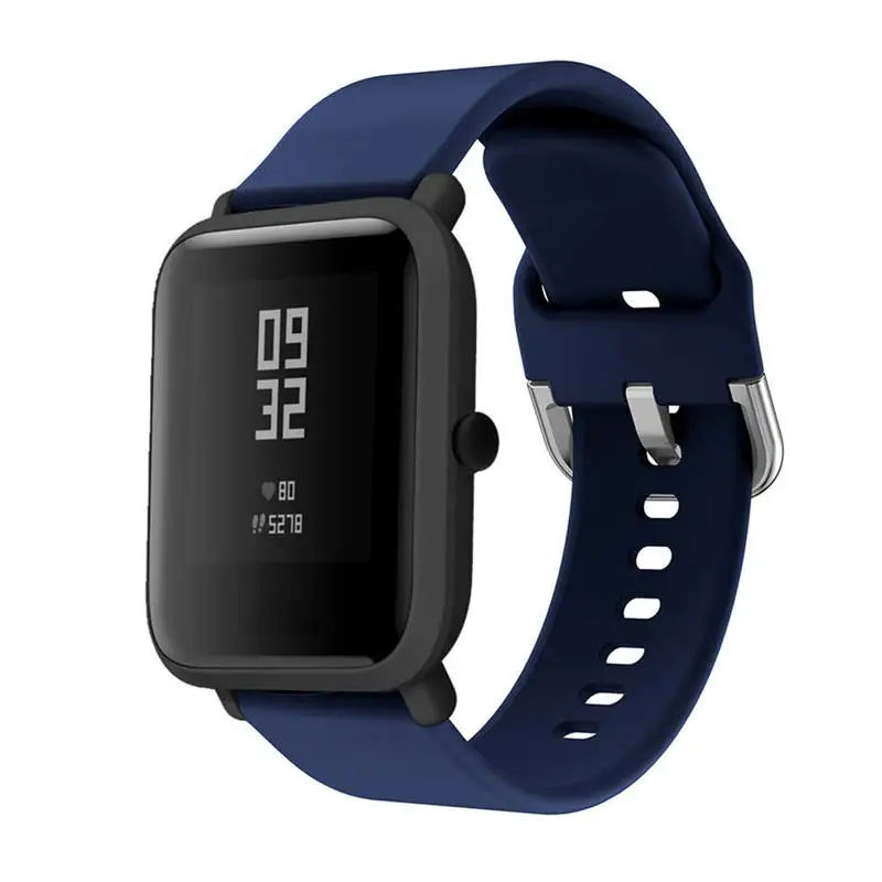 Ремешок для часов Xiaomi Huami Amazfit Bip Youth силиконовые сменные наручные Смарт часы