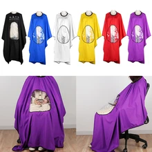 1 шт. Парикмахерская Резка волос салонная накидка для взрослых водонепроницаемое пальто прозрачное покрытие смотровое окно Барберы ткань может играть мобильный телефон