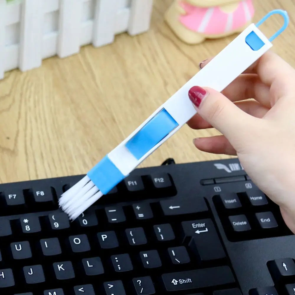 

1Pc 2 in 1 Multipurpose Window Track Groove Cleaning Brush Shovel Computer Keyboard Folding Brush Office Desk School Supplies