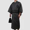 3pc/set Kimono suit Male Traditional Japanese Kimono with Obi Mens 100% Cotton Bath Robe Yukata Man Kimono Nightgown A52603 ► Photo 2/5