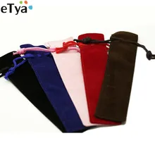 Женская и Мужская бархатная маленькая сумка на шнурке, упаковочная сумка для ручки, пенал