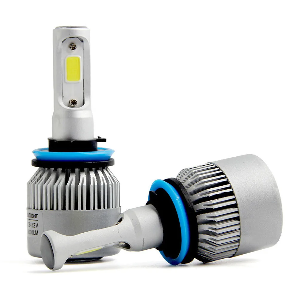 

2PCS H11 LED Headlight Automobiles COB 72W 6500K Car LED Light 12V Auto Fog Running Lamp Bulb For Cars Light