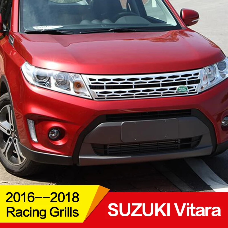 Подходит для гоночных грилей SUZUKI Vitara 17 18 лет Land Rover style Refitt Передняя Центральная гоночная решетка крышка аксессуары