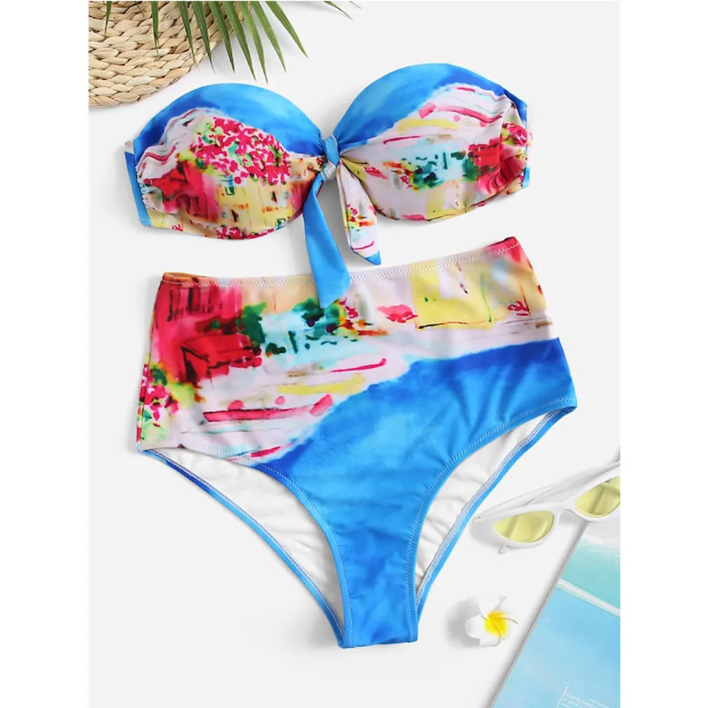 Womail Women Sexy Patchwork Bikini Push Up Pad Swimwear Swimsuit