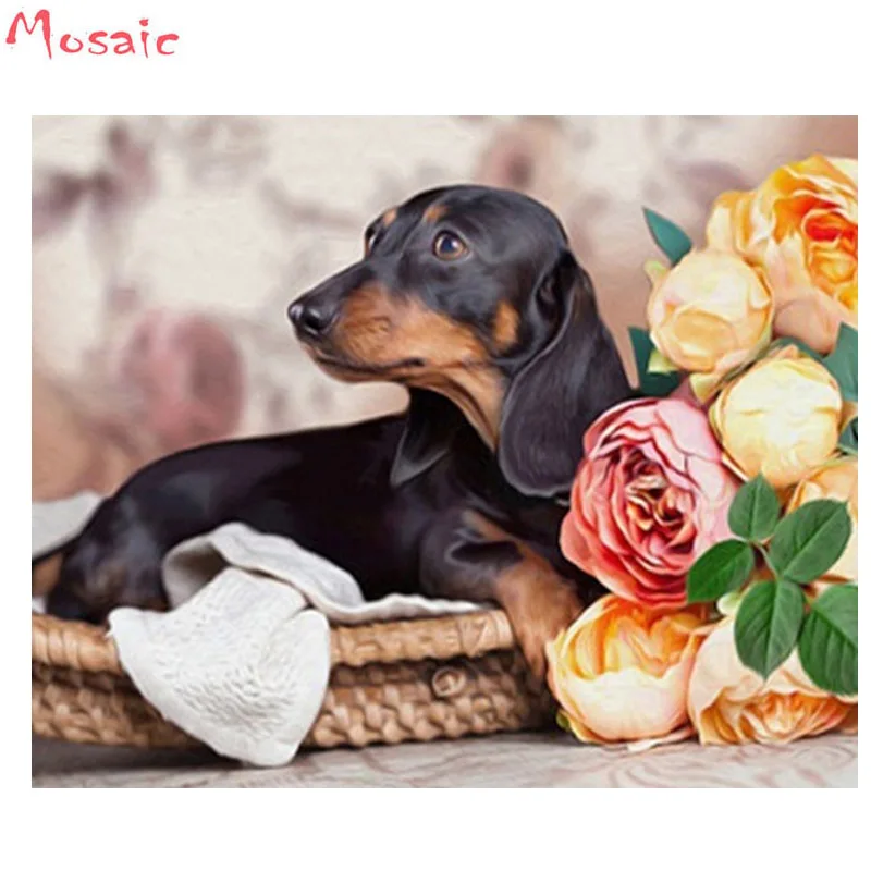 

5D DIY Diamond Painting flower Handicraft Cross Stitch Animals Birthday Party Full Square Diamond Embroidery sale of pictures