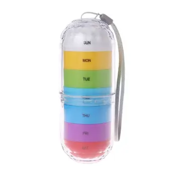 

7 Day Plastic Box Medicine Dispenser Waterproof Pills Organiser Storage Case Holder For Travel