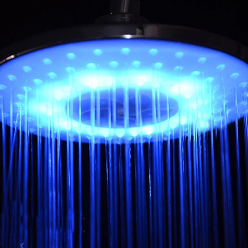 Очень прочный 8 "дюймовый RGB светодиодный свет круглый нержавеющая сталь ливневая насадка для душа и ванной глава AU Лидер продаж