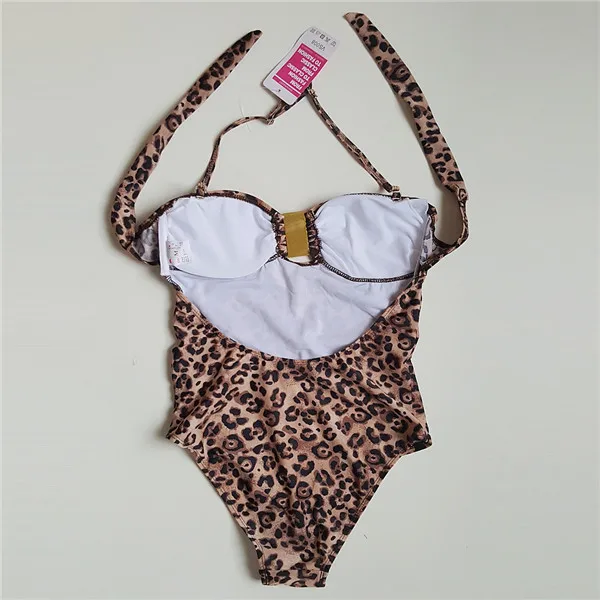 Leopard one piece swimsuit608