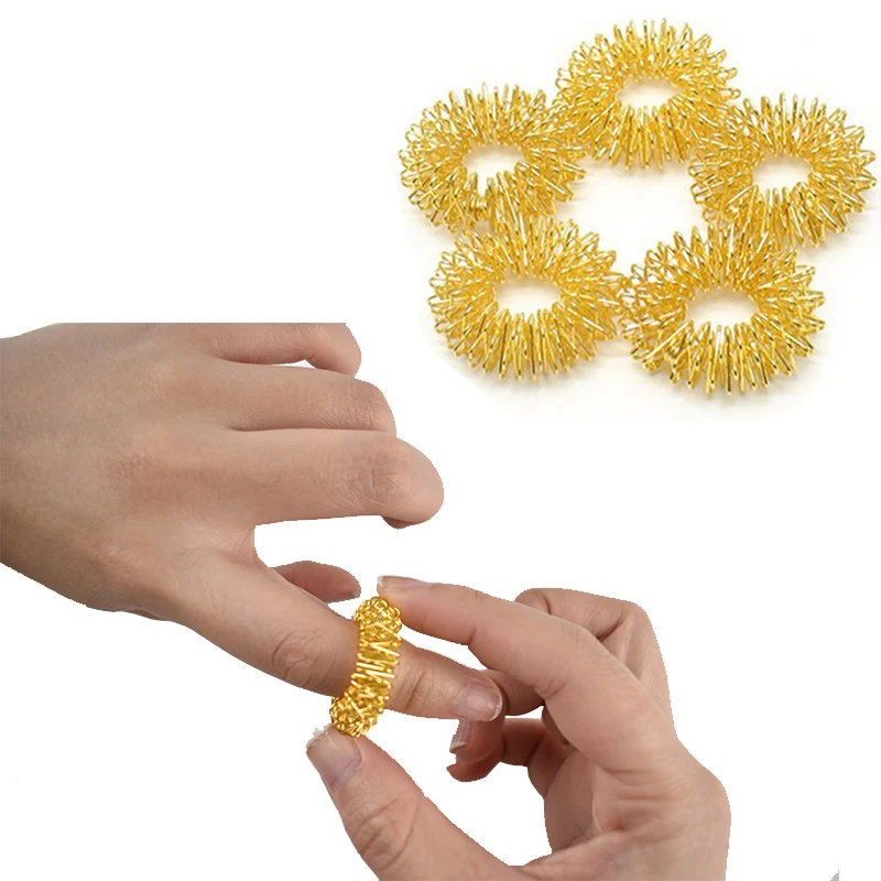 5 pc Finger's Beauty Tool Finger Massage Ring Acupuncture Ring Health Care Body Massager Relaxation Massager for Beautiful Hand
