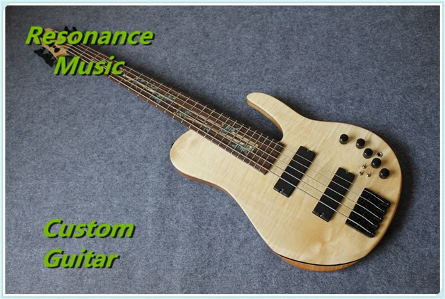 Cheap Limited Edition Custom Shop 5 Strings Dragonfly Electric Bass Guitar Maple Neck-through Bamboo Inlay China OEM Factory