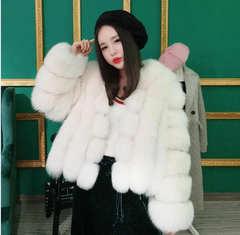 

Plus size London Brands Real fox fur coats ,new lauching extra Volume Warmth Natural fox fur coats outerwear