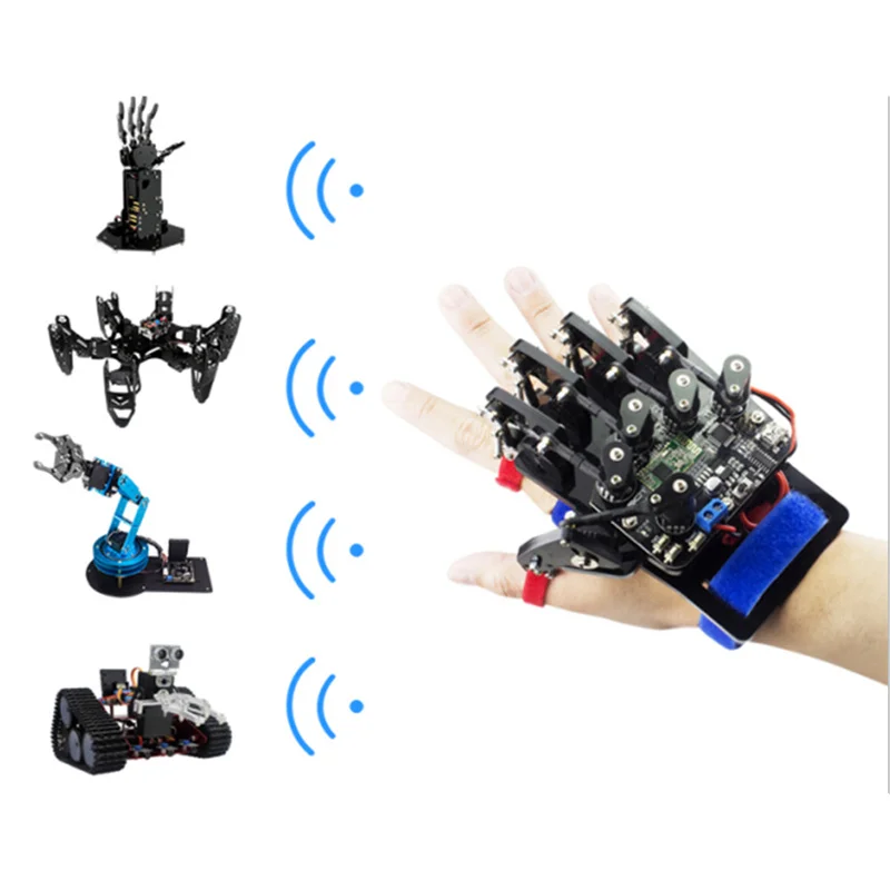 

Open Source Somatosensory Hand Palm Finger Remote Control Robot DIY Wearable Mechanical Glove Wireless Controller Exoskeleton