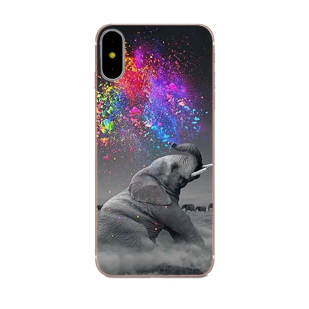 Мягкий чехол для мобильного телефона Акварель Слон искусство Galaxy J1 J2 J3 J330 J4 J5 J6 J7