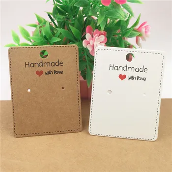 

6.5*5cm Paper Earring Cards Exquisite Popular Style Borderline Modernist Style Jewelry Display Accessaries 50Pcs/lot