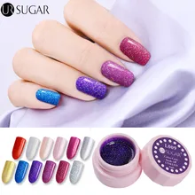 UR SUGAR 5ml Holographic Glitter Nail Gel Polish UV LED Soak Off Paint Gel Color Coat