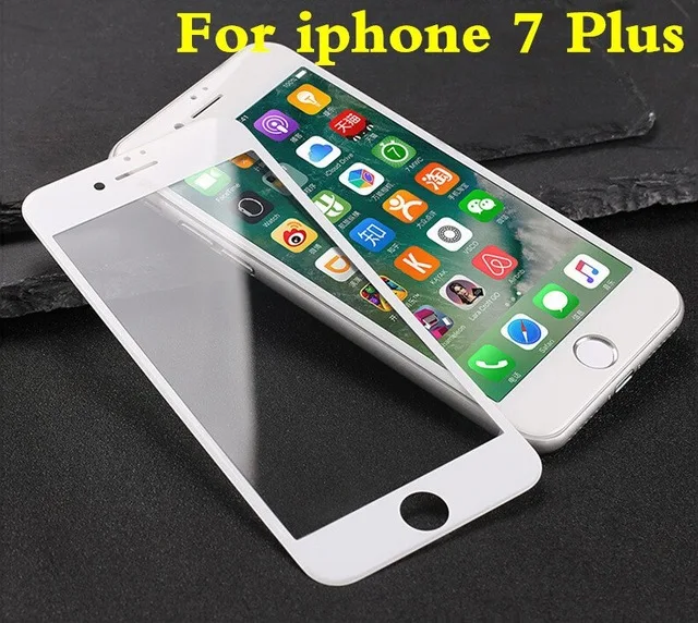 10 шт./лот 3D изогнутое мягкое пластиковое закаленное стекло для iPhone 7 Plus Защитная пленка для экрана телефона для iPhone 6 6s Plus - Цвет: i7plus 3D white