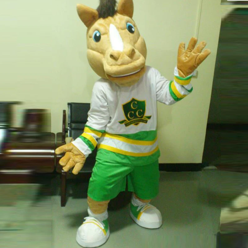 ohlees Sport Team Horse Mascot Suit cartoon Mascot Costumes Halloween