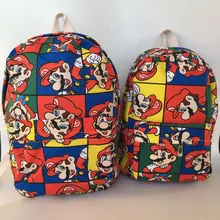 Супер Марио Холст Рюкзаки Мультфильм школьный рюкзак повседневные Студенческие Сумки Путешествия ранец унисекс подарки