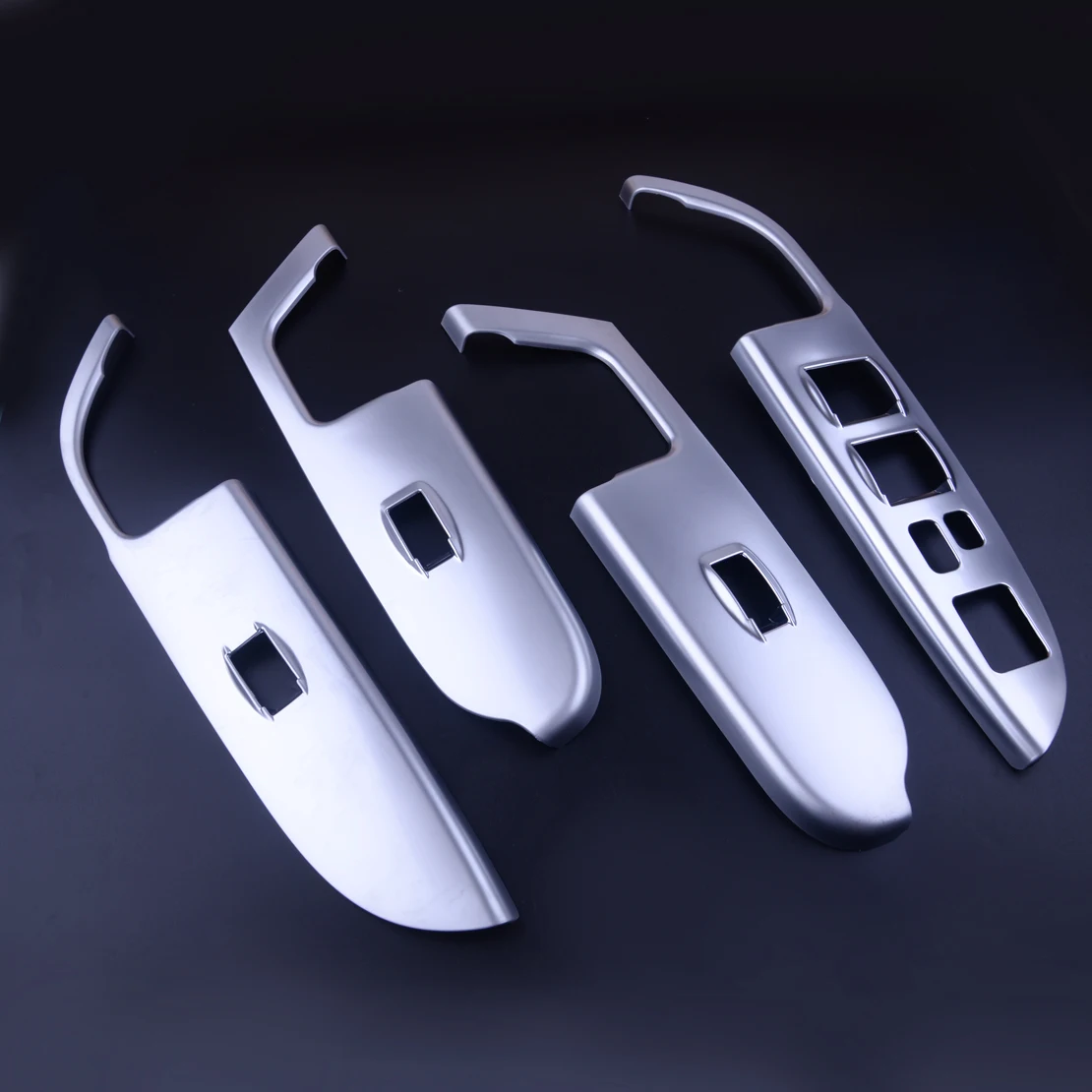 

beler 4pcs Interior Inside Door Window Switch Panel Cover Trim Fit For Mitsubishi ASX Outlander Sport RVR 2011-2017