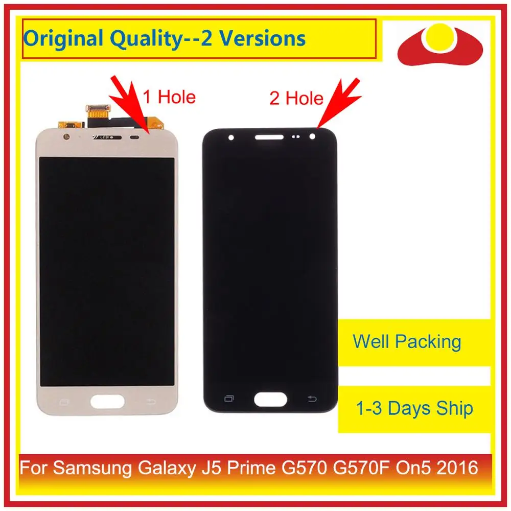 

Original For Samsung Galaxy J5 Prime G570 G570F On5 2016 G570 LCD Display With Touch Screen Digitizer Panel Pantalla Complete