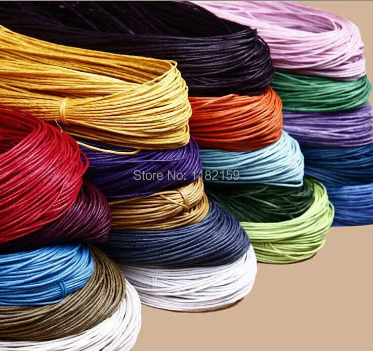 

400m/LOT 1mm waxed thread yarn Chain Lobster Clasp Rope For Necklace accessory