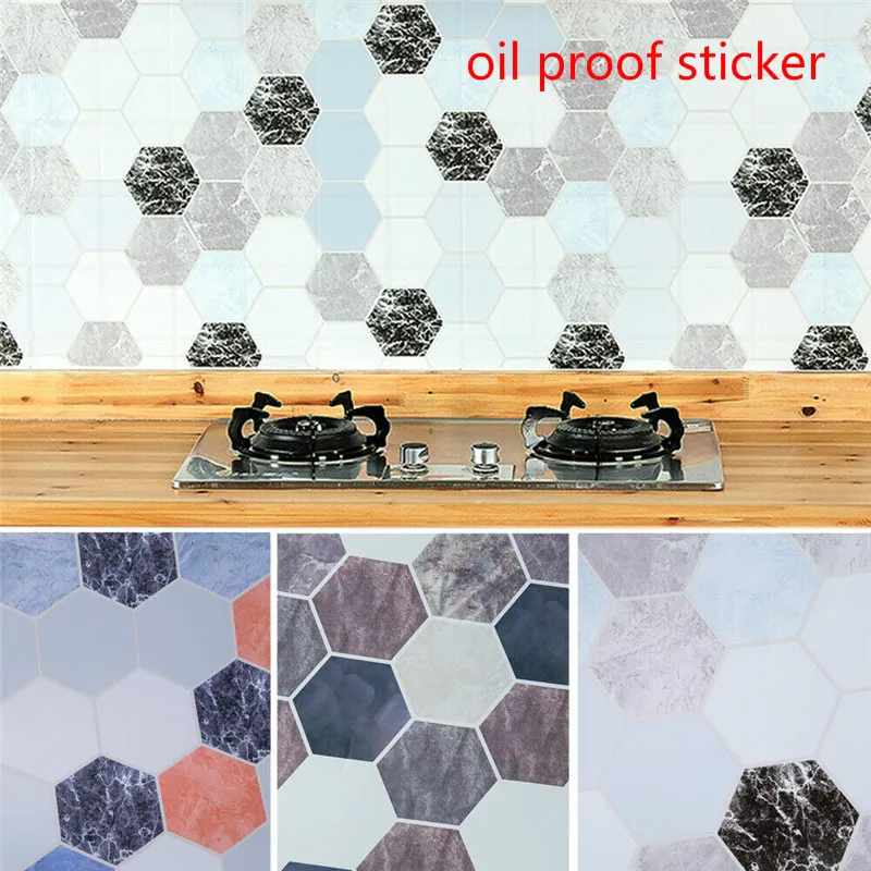 Brand New Kitchen Anti Oil Self-adhesive Wall Stickers Heat Resistant Oil Proof Wall Sticker Marble Print Decal Brand New Kitchen Anti Oil Self-adhesive Wall Stickers Heat Resistant Oil Proof Wall Sticker Marble Print Decal