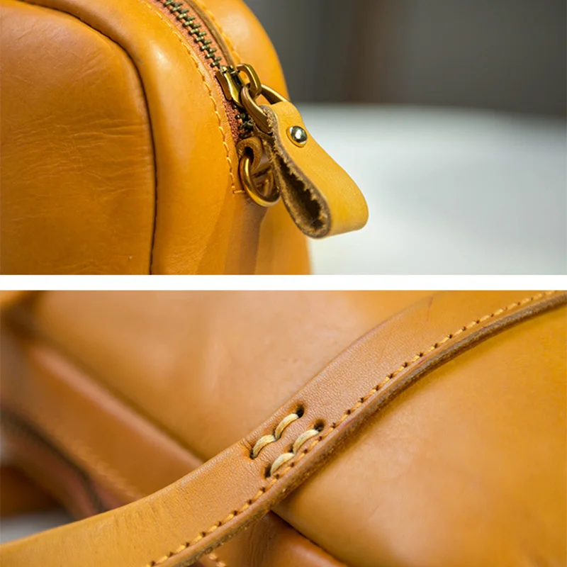 AETOO Handmade leather handbag, simple leather one-shoulder slanted bag, female vintage English wind briefcase