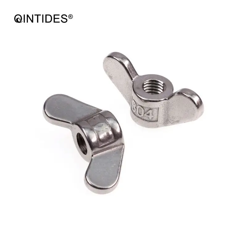 QINTIDES M20 M24 Wing nuts Round nose round wing nut 304 stainless steel screw nut M22 big ear