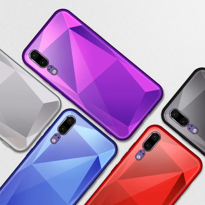 

Square Phone case For Coque Huawei P20 lite Texture solid Shockproof Soft Silicone Cover For Fundas Huawei P20 pro case