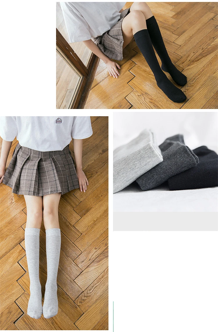 FENNASI хлопковые носки Harajuku длинные женские Забавные милые черные белые гольфы теплые школьные студенческие Компрессионные гольфы для девочек